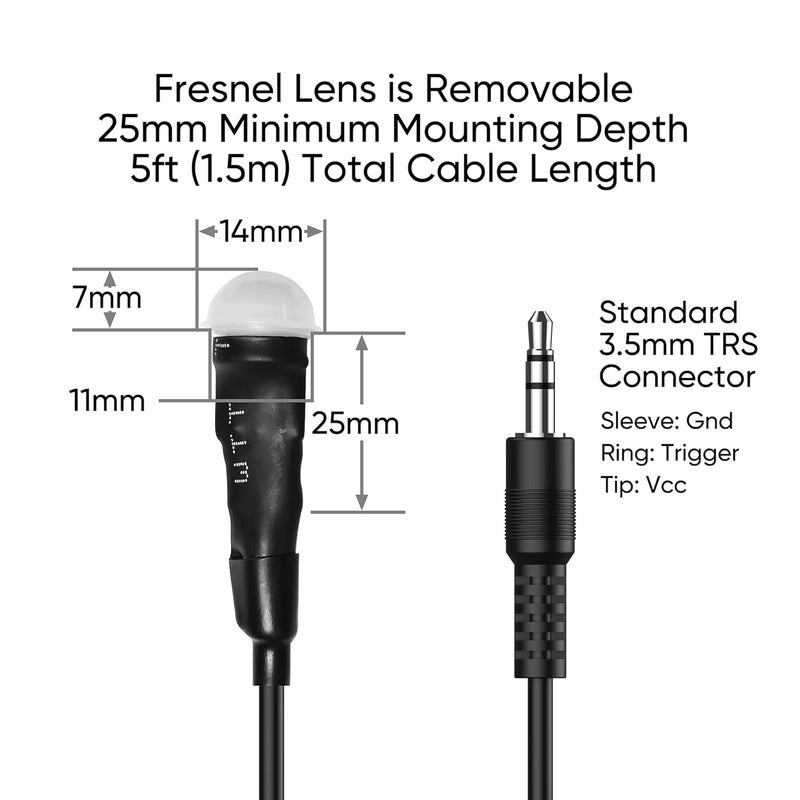 NEUMITECH Motion Sensor Trigger for Neumi Atom 4K Lite Digital Media Players, 9/16-Inch (14mm) Diameter, 25ft (7.5m) Range, 100-Degree Angle, 5ft (1.5m) Cable Length - Image 4